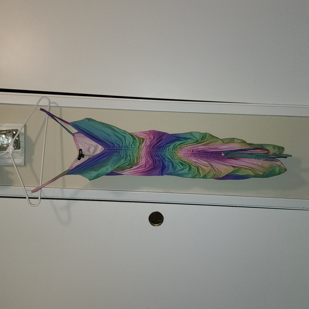 Tie Dye ruched dress size S